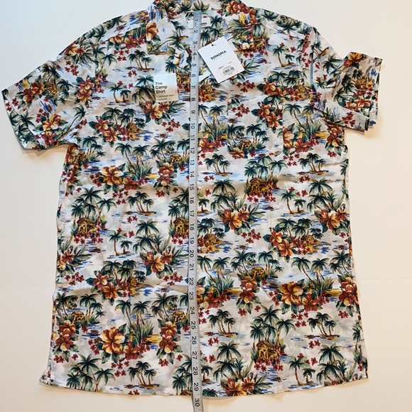 Sonoma Men’s Medium Tropic “Camp Shirt” Short Sleeve Button Shirt D26 - Picture 9 of 10